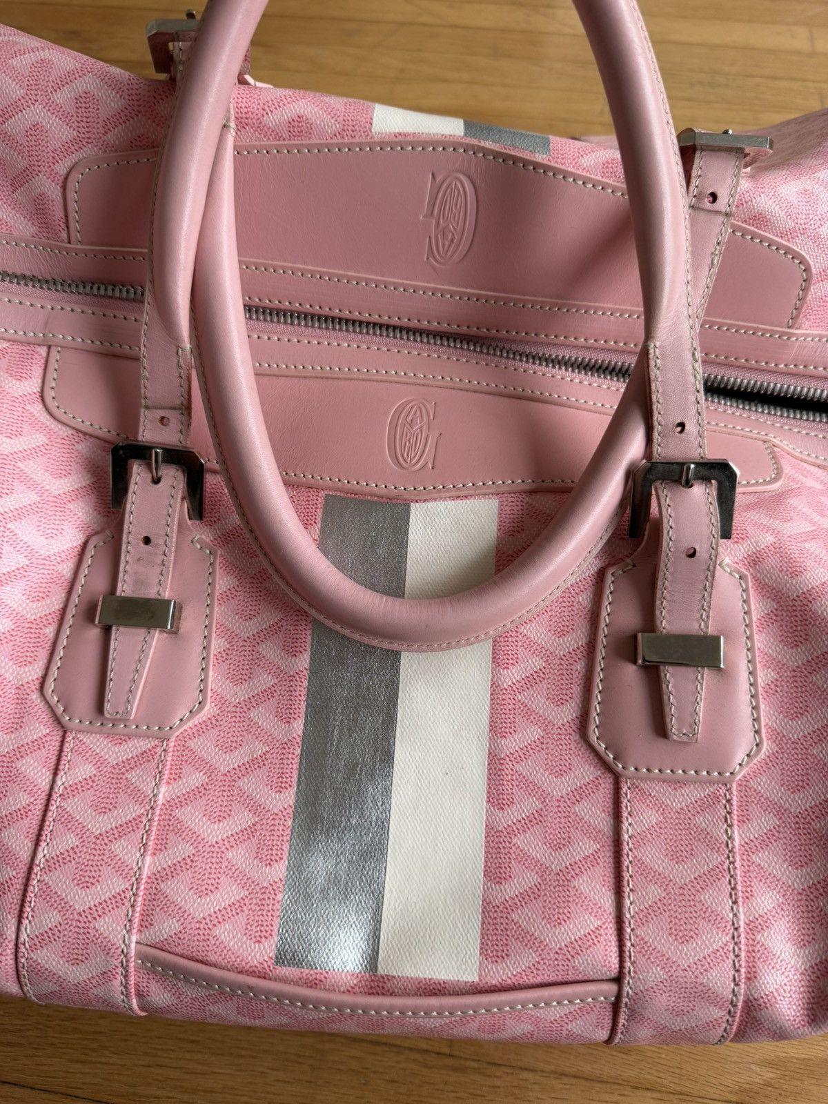 Goyard 2008 Pink Sakura Goyard Boeing Duffle Bag Size ONE SIZE - 8 Thumbnail