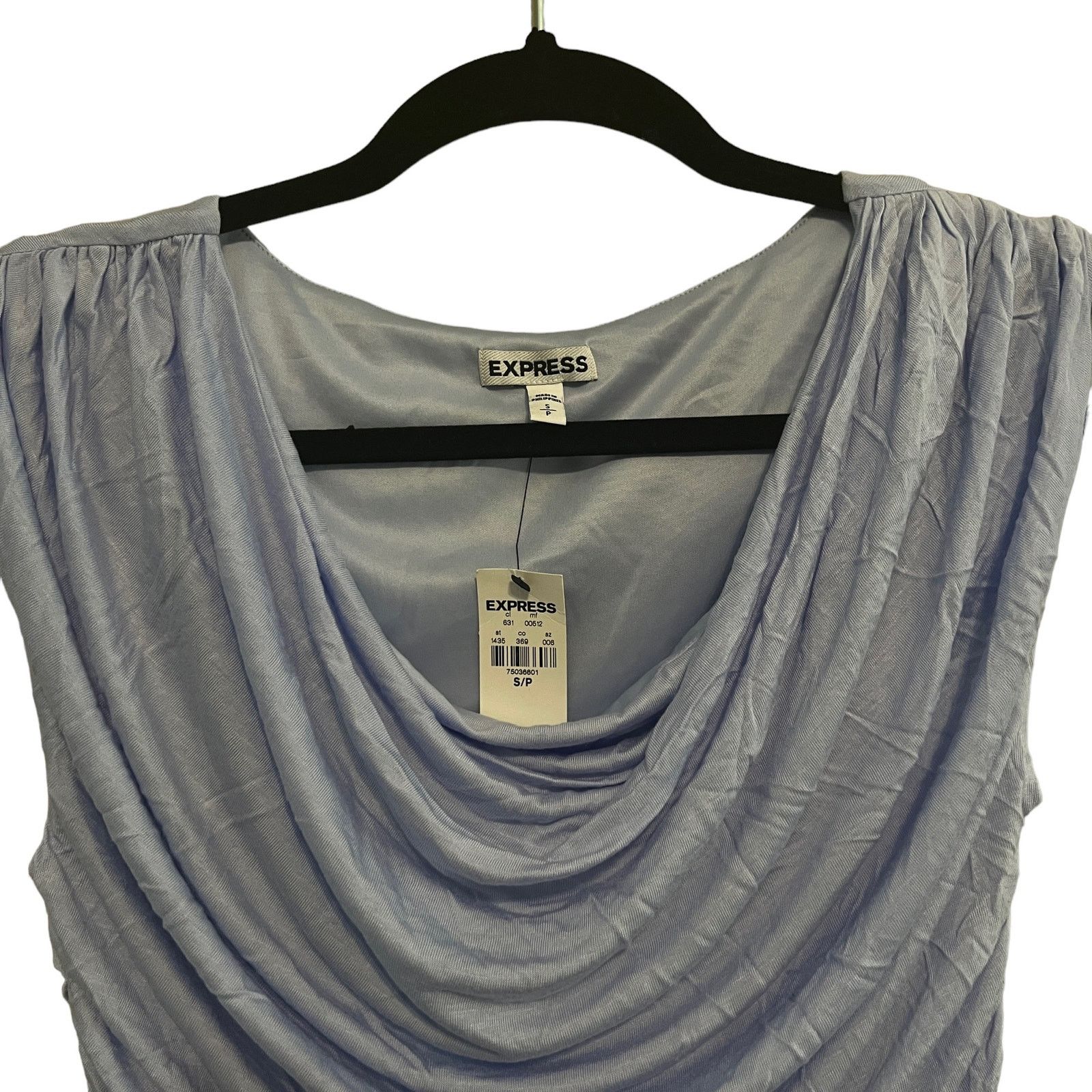 Express NEW Express Periwinkle Purple Lilac Cowl Neck Blouse S Size S / US 4 / IT 40 - 4 Thumbnail
