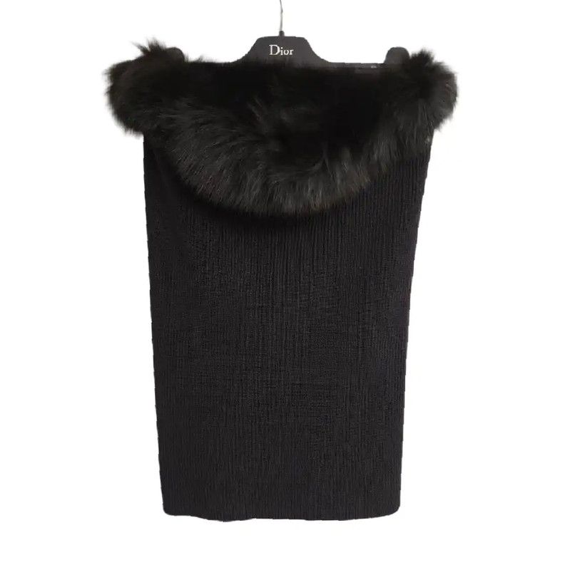 Dior Dior Black Wool Short Sleeve Pullover Sweater 0089 Size ONE SIZE - 1 Thumbnail