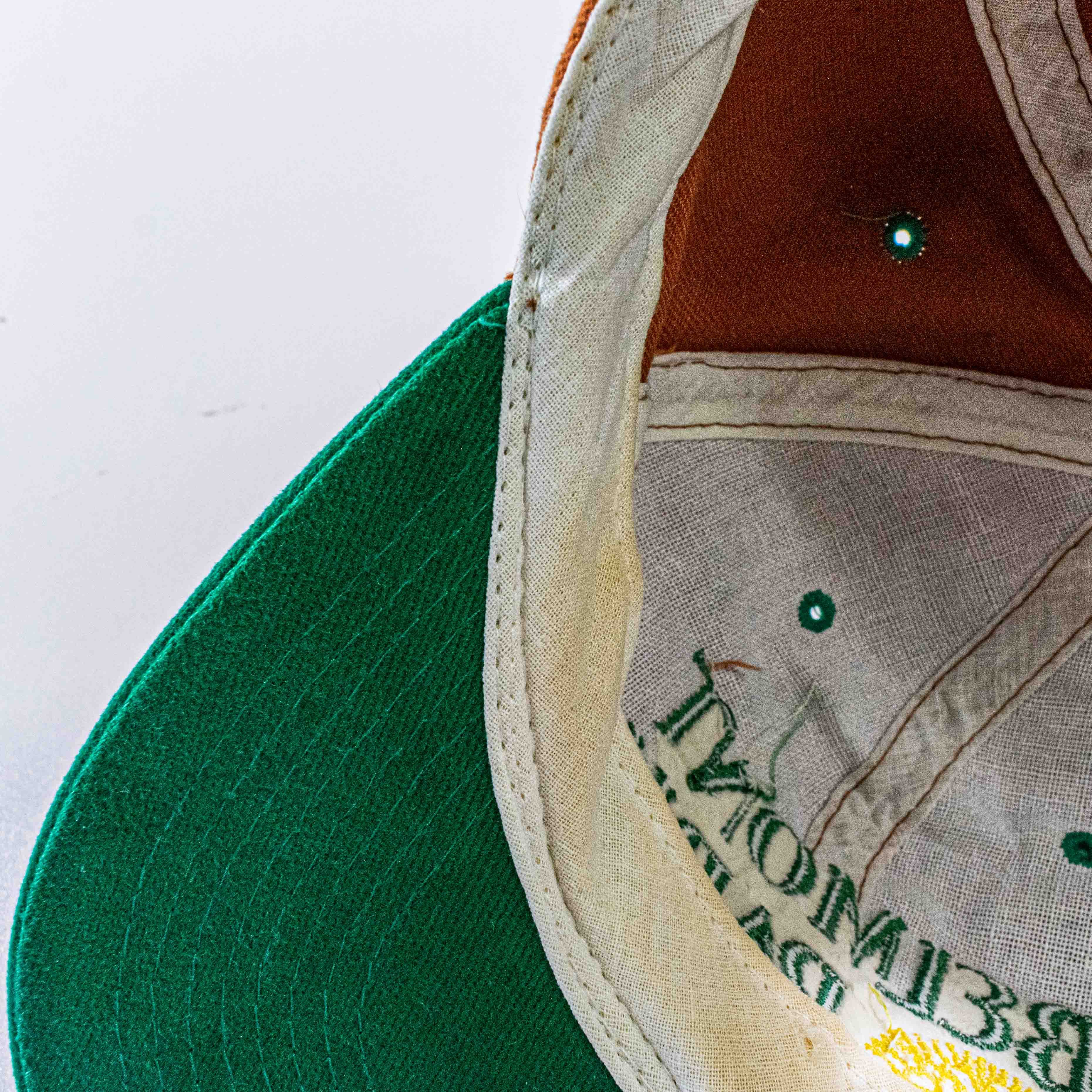 Vintage 90s Belmont Park Horse Racing Snapback Hat Orange Green Size ONE SIZE - 11 Thumbnail