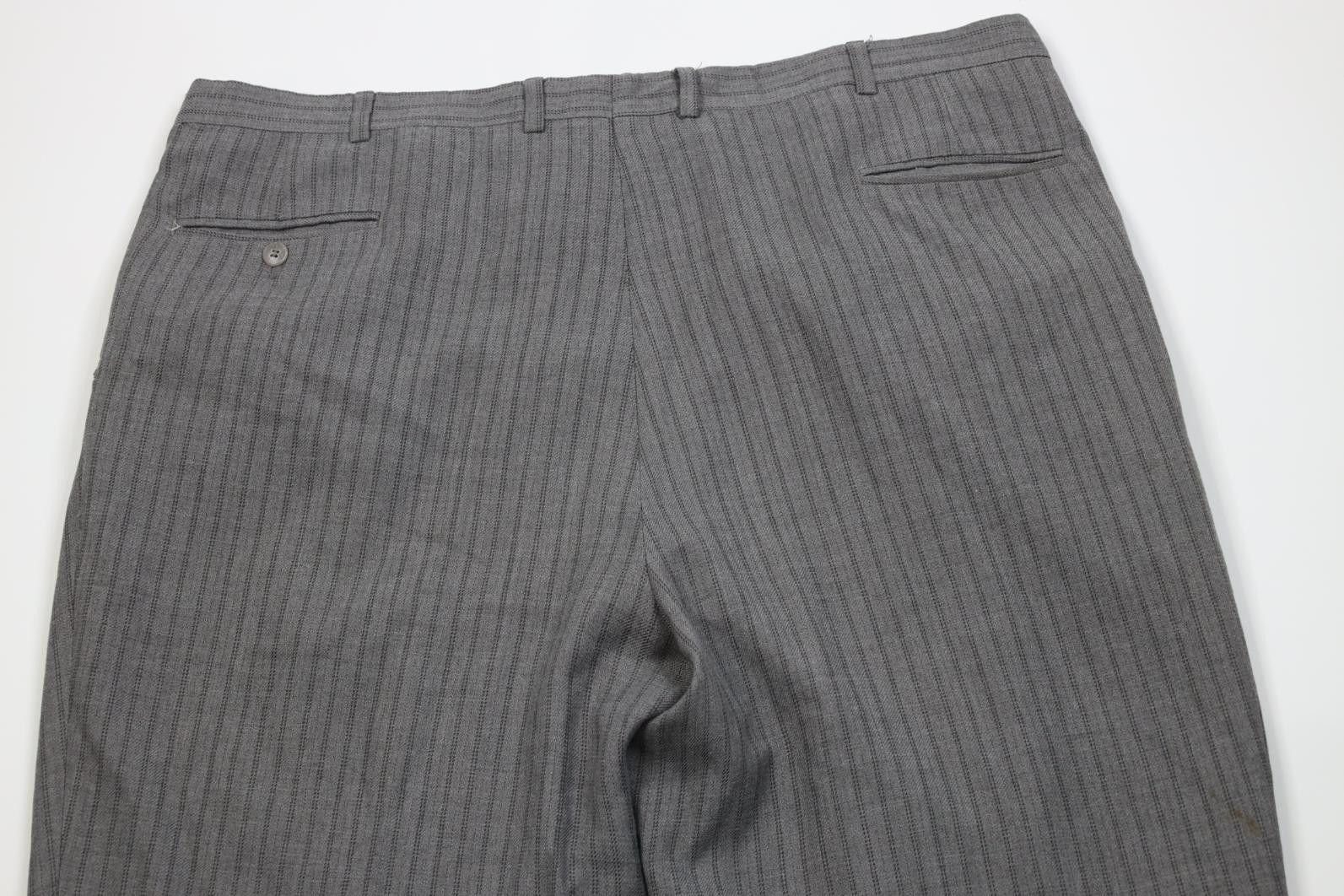 Vintage Vintage 90s Streetwear Gabardine Striped Wide Leg Pants Size US 42 / EU 58 - 14 Thumbnail