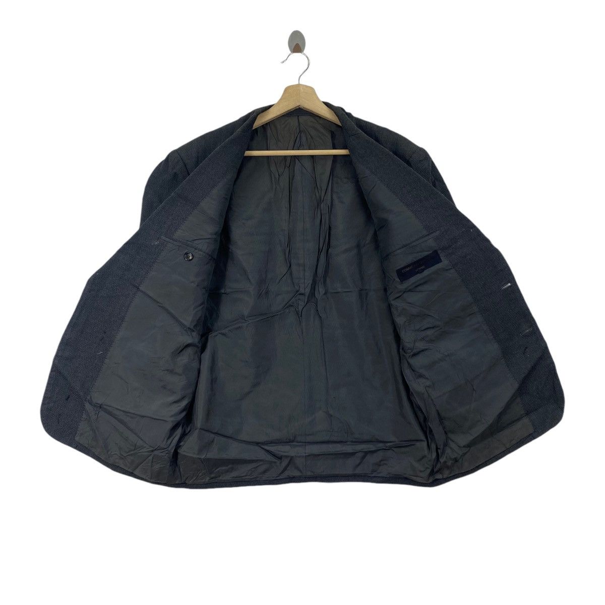 Comme des Garcons Vintage 90s COMME DES GARCONS Homme Dark Grey Blazer Coat Size US M / EU 48-50 / 2 - 4 Thumbnail