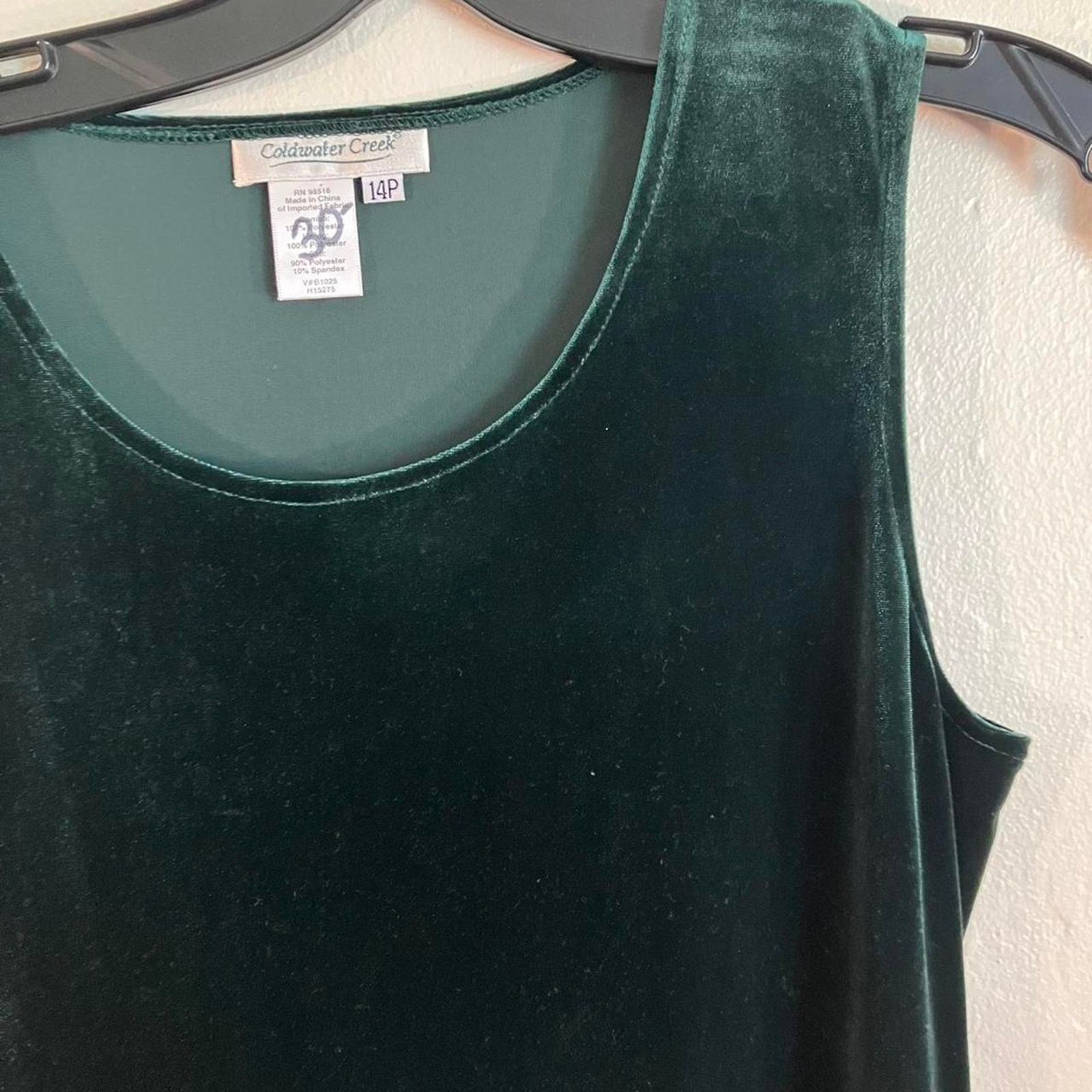 Coldwater Creek × Vintage Coldwater Creek Forest Green velvet midi dress 14 Petite Size XL / US 12-14 / IT 48-50 - 2 Thumbnail