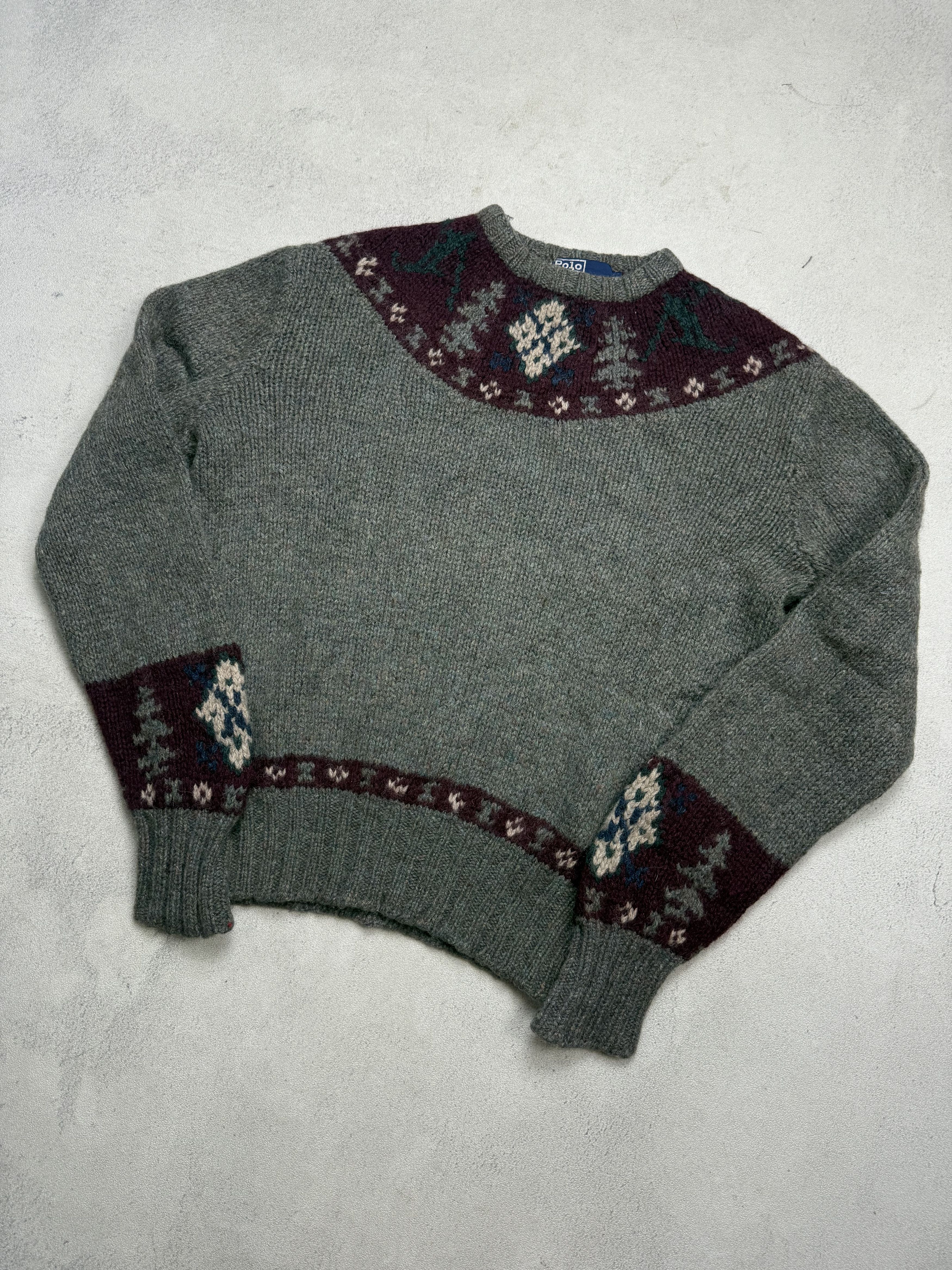 トップス vintage ralph lauren HANDKnit 90s Ralph Lauren Exclusive Hand Knit Sweater Vintage 90s - BIDSTITCH