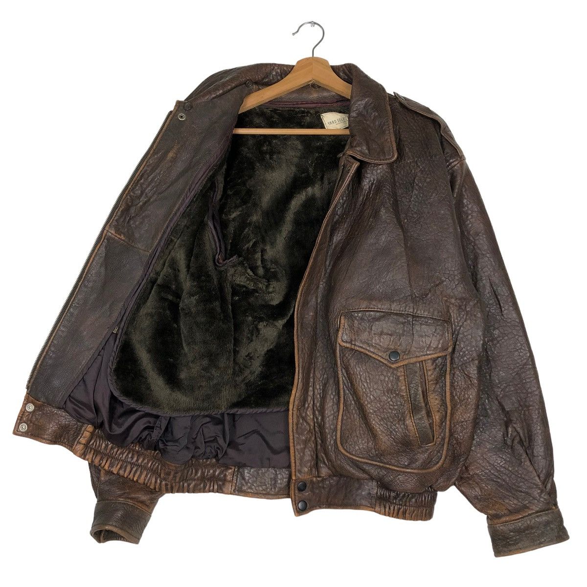 Genuine Leather 🔥VINTAGE FLY LEATHER JACKET YARD SELECTION ISSEY MIYAKE Size US M / EU 48-50 / 2 - 11 Thumbnail