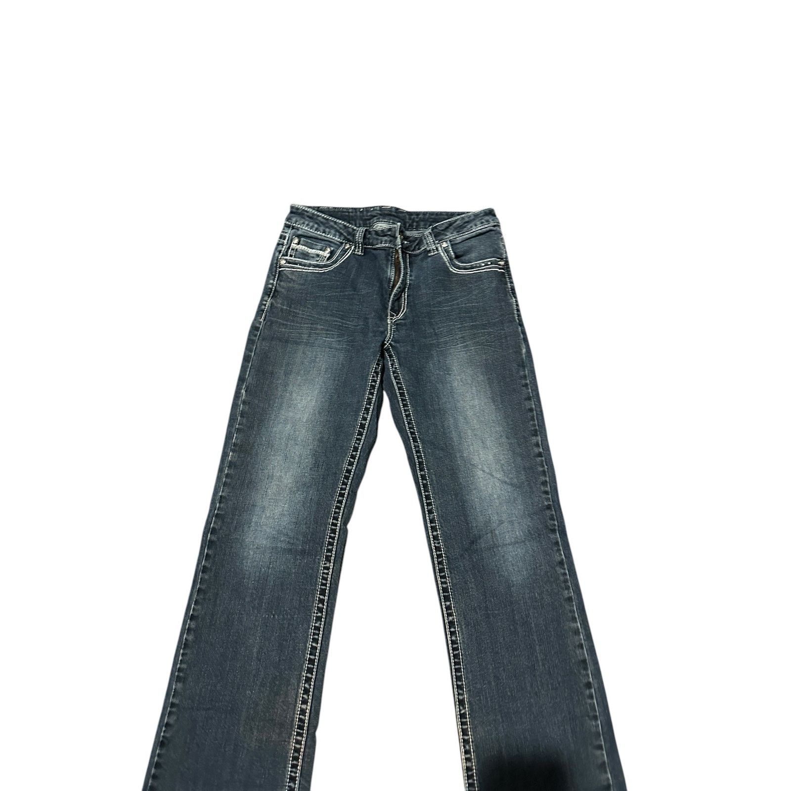 Other Medium Wash Blue Embroidery Bootcut Western Denim Jeans Size 31" - 7 Thumbnail