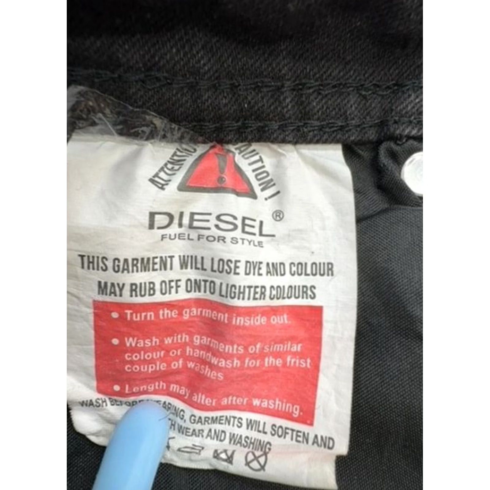 Diesel Diesel Black Straight Jeans W32 Button 5-Pocket Logo Patch Mens Jeans Black 32 Size US 32 / EU 48 - 4 Thumbnail