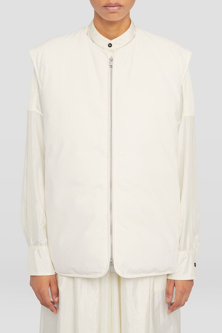 Jil Sander o1w1db10825 Down Vest in Cream Size S / US 4 / IT 40 - 5 Thumbnail