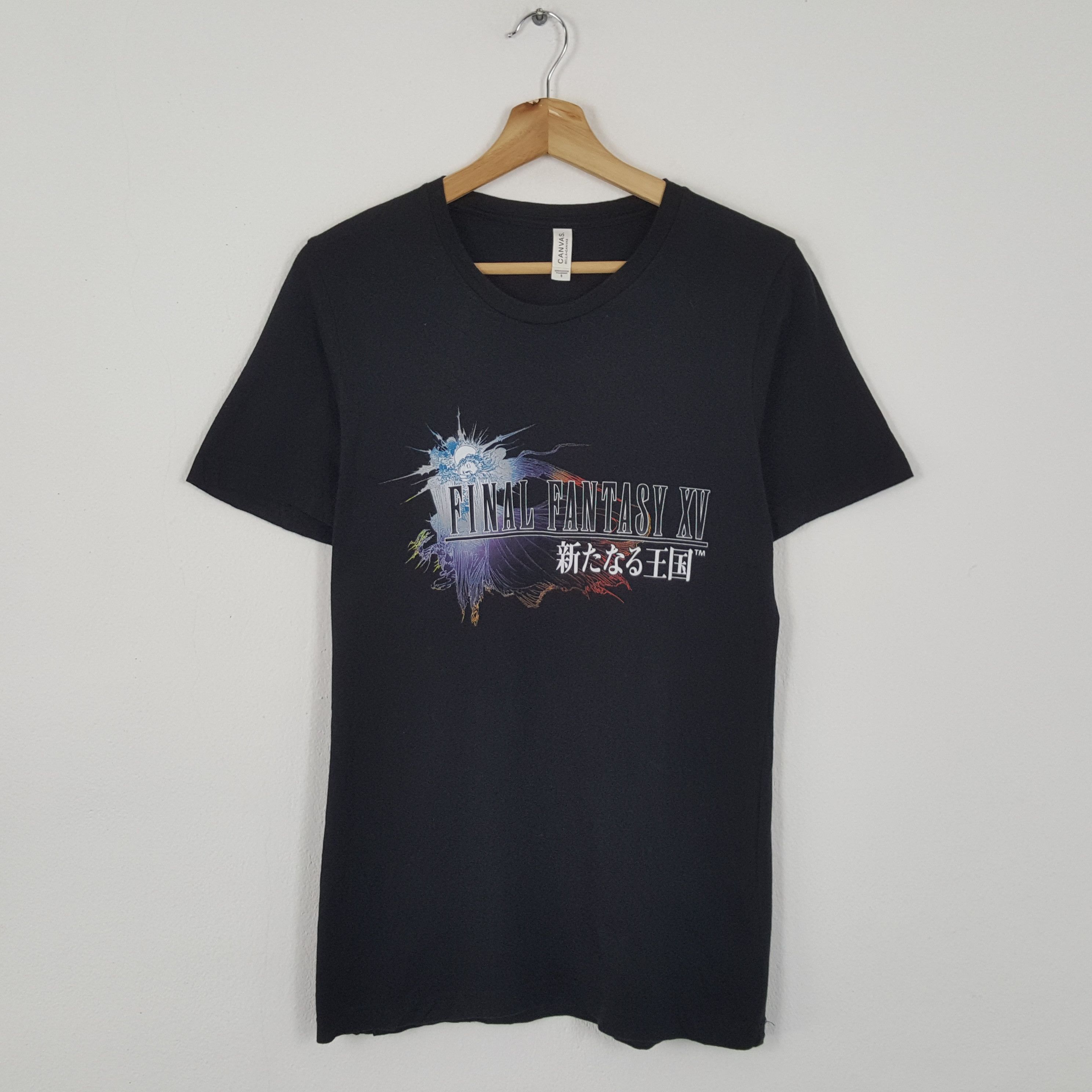 image of Vintage Final Fantasy Xv Playstation Japanese Games T-Shirts in Black, Men's (Size Small)