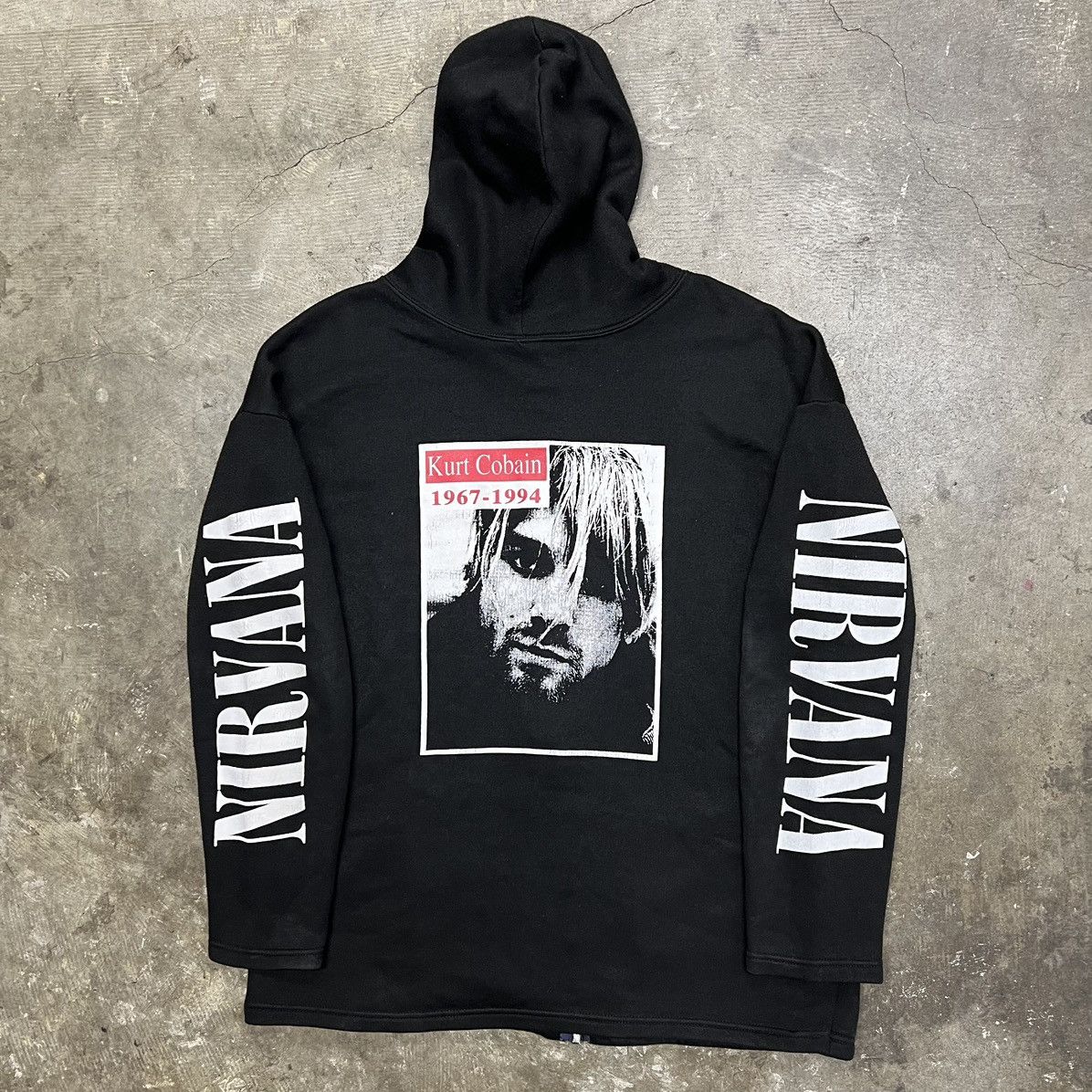 Kurt Cobain × Nirvana × Vintage 90s Kurt Cobain Memorial Zip Up 
