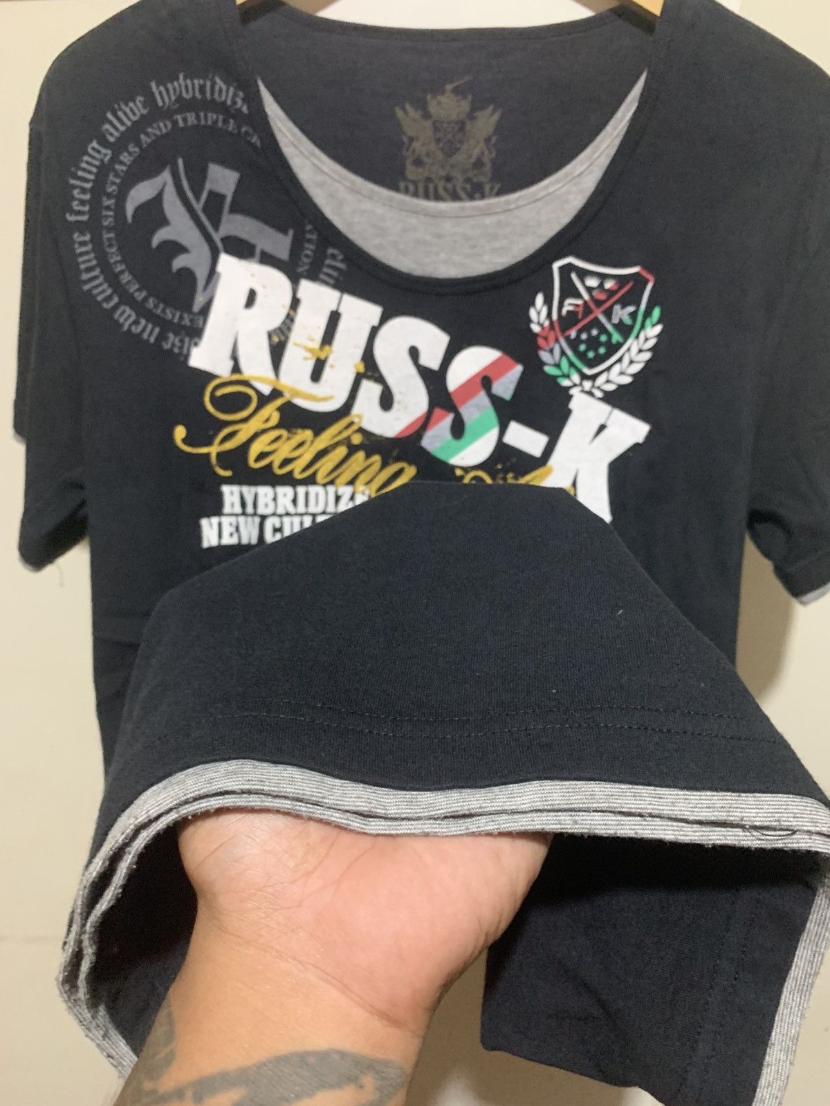 Hysteric Glamour × Supreme Japanese Double Layer Poem Rusk-k LongSleeve Tee Shirt Size US XL / EU 56 / 4 - 6 Thumbnail
