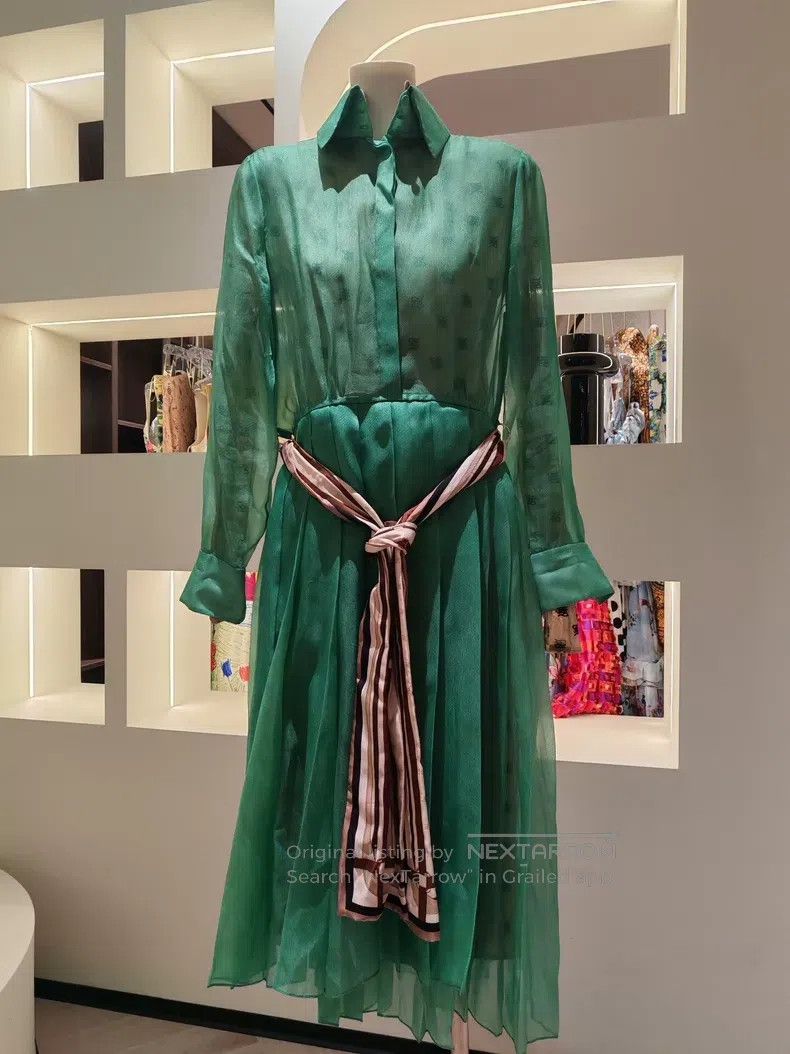 Fendi Fendi Dress, made of green silk fabric | Grailed