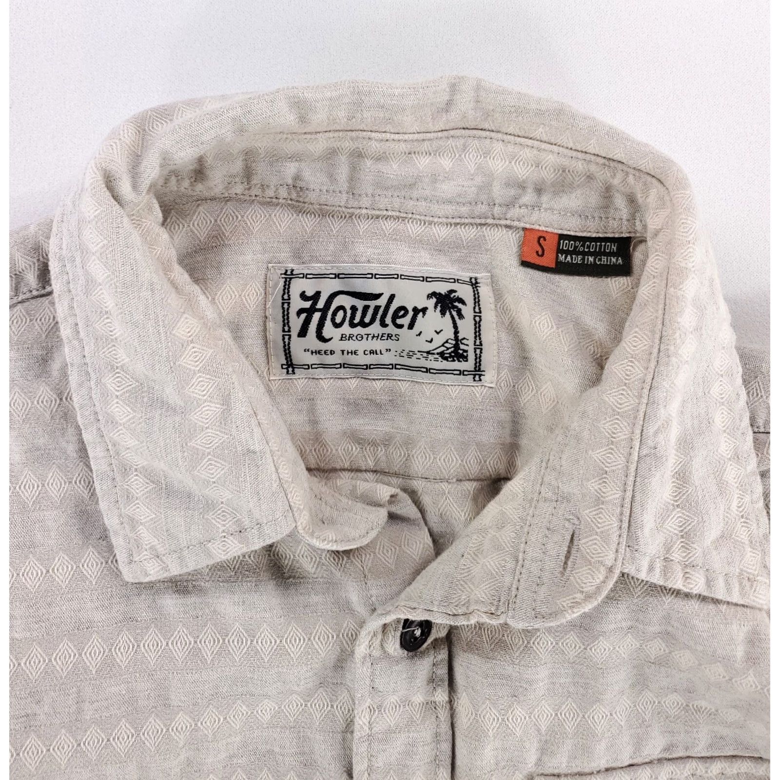 Howler Brothers Howler Brothers Button-Up Short Sleeve Shirt White Cream Mens S Size US S / EU 44-46 / 1 - 3 Thumbnail