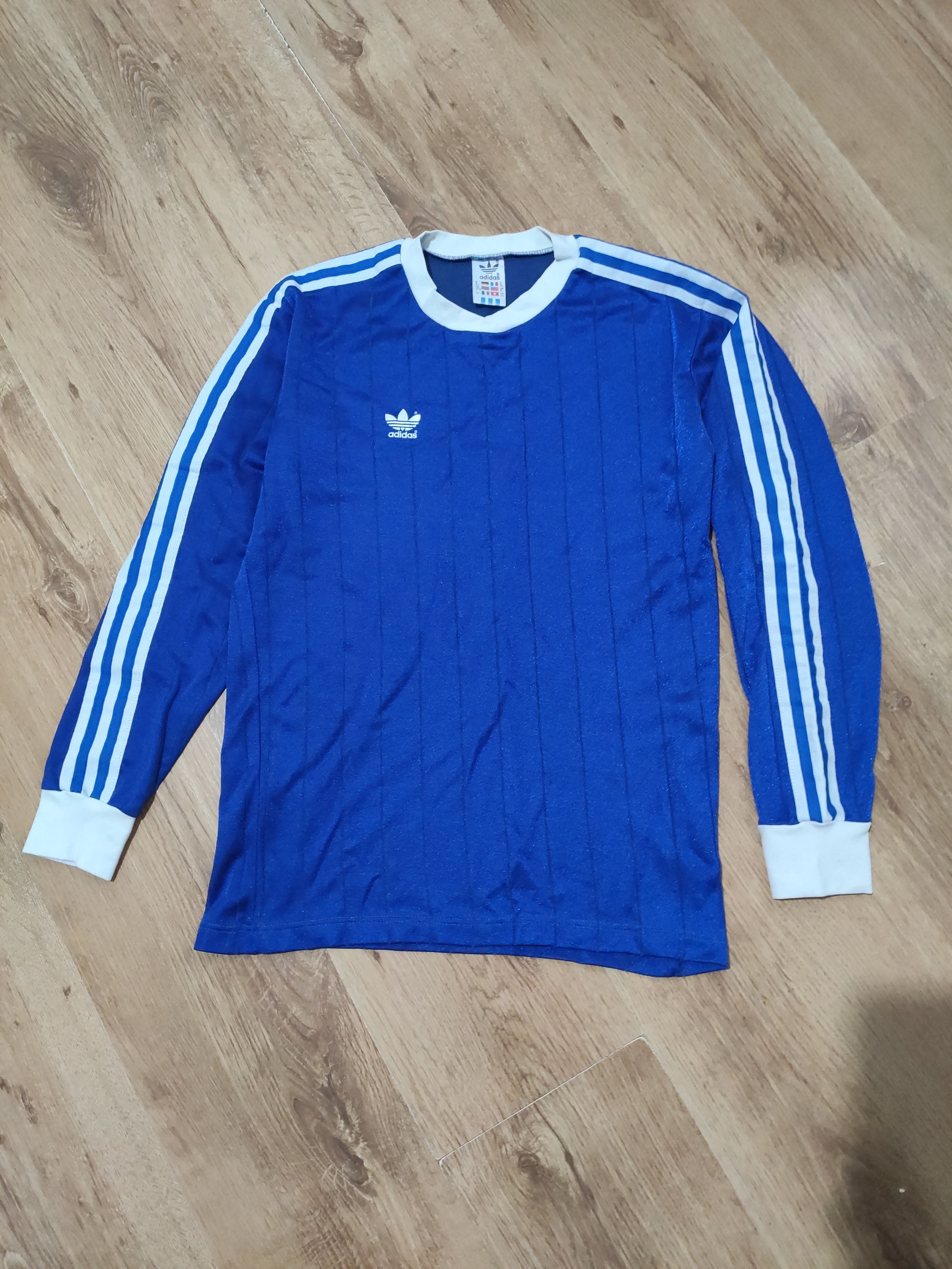 Vintage Adidas 80s Long sleeve football jersey shirt size S