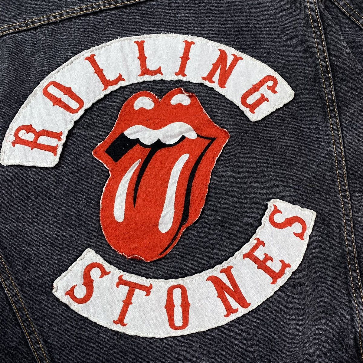 The Rolling Stones Rolling Stones Denim Jacket Vintage 90s Brockum Size US XL / EU 56 / 4 - 4 Thumbnail