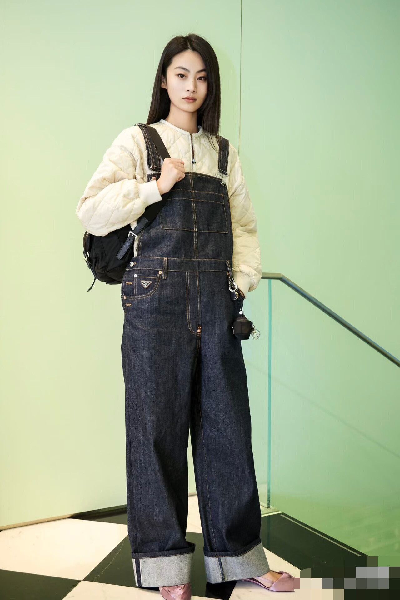 Prada Prada Wide-Leg Denim Overalls Size 38" / US 16 / IT 52 - 1 Thumbnail