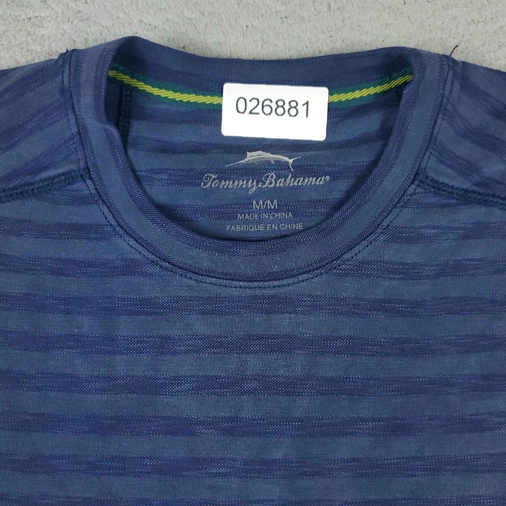 Tommy Bahama Tommy Bahama Blue Striped T-Shirt Mens Medium Casual Short Sleeve Size US M / EU 48-50 / 2 - 2 Thumbnail