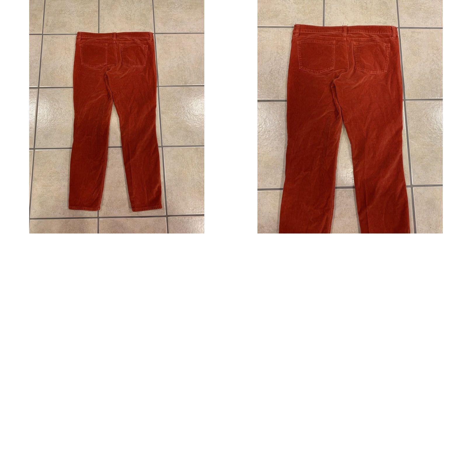 J.Crew J.CREW Women's Pants Toothpick Velour 29 Red Orange 32x26 Slim Fit Casual Workwear Size 29" - 8 Thumbnail