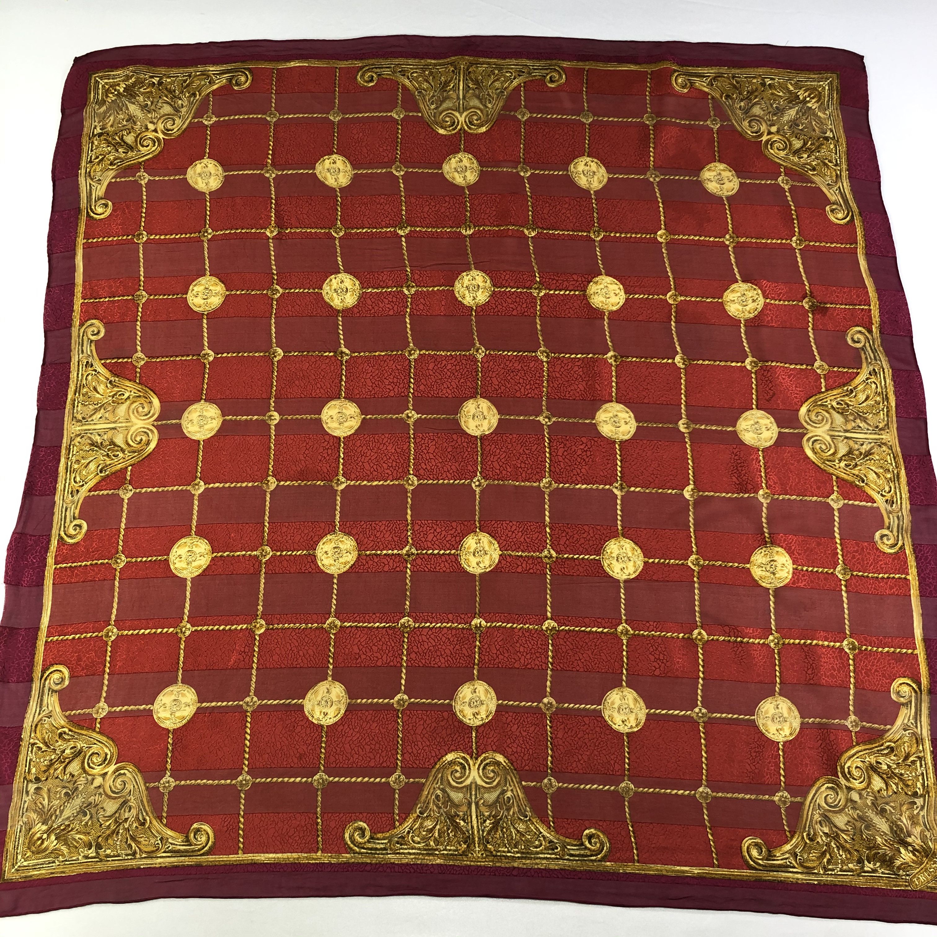 Trussardi × Vintage Vintage Trussardi Silk Scarf Size ONE SIZE - 2 Thumbnail