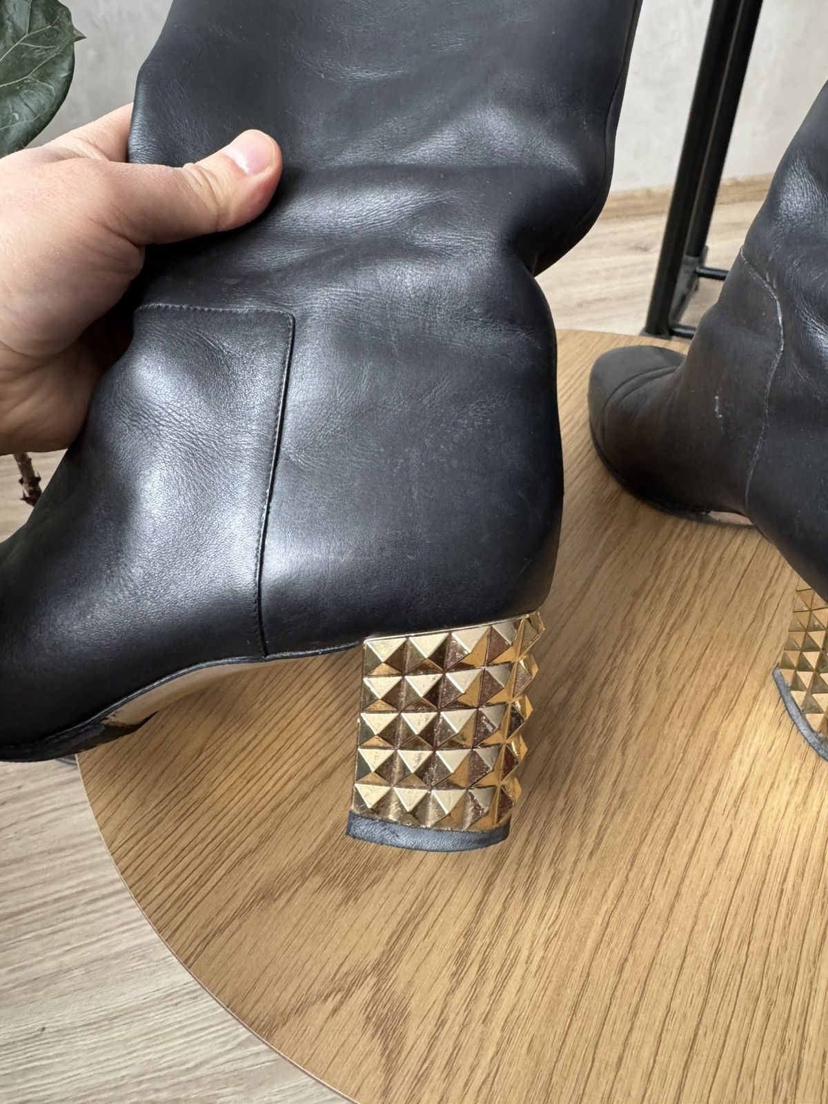 Valentino Valentino Garavani Black Leather High Boots Size US 8 / IT 38 - 8 Thumbnail
