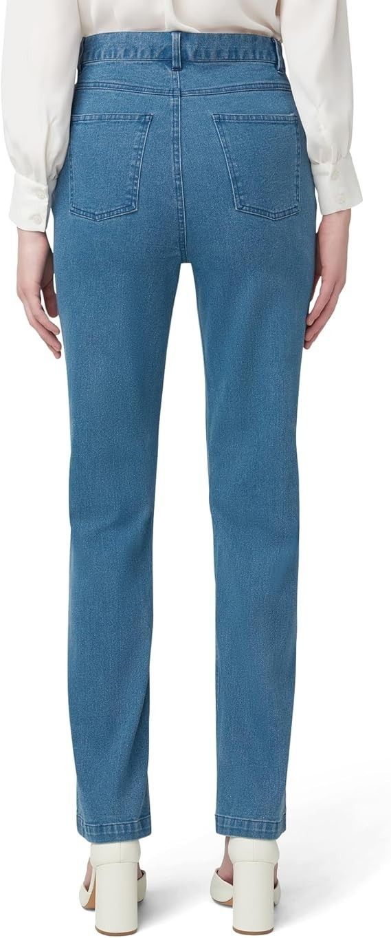 Other Hue U24400 Floral Emma Baby Bootcut Denim Jeans Size 34" / US 12 / IT 48 - 3 Thumbnail