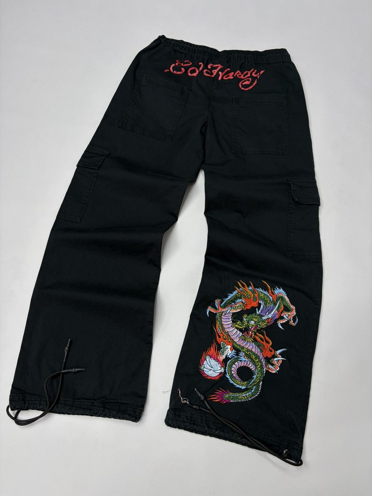 Ed Hardy VTG Ed Hardy x Urban Outfitters Dragon Cargo Jeans Pants Y2K Size US 30 / EU 46 - 4 Thumbnail