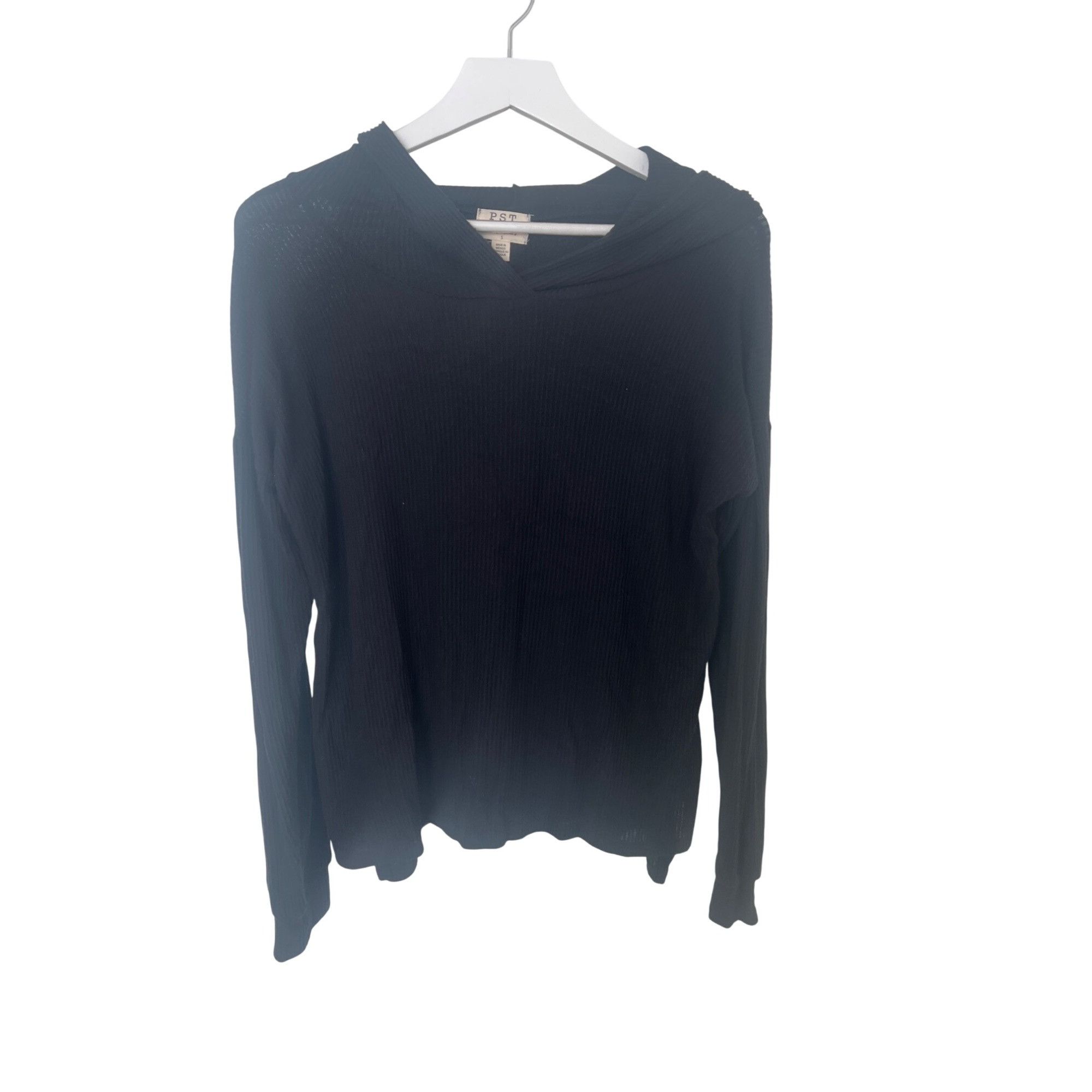 Other PST Los Angeles By Project Social Wren Black Ribbed Hoodie Size S / US 4 / IT 40 - 2 Thumbnail
