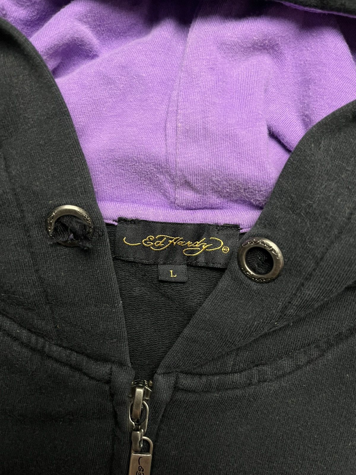 Ed Hardy Ed Hardy by Christian Audigier Zip-Up Hoodie Size L / US 10 / IT 46 - 3 Thumbnail