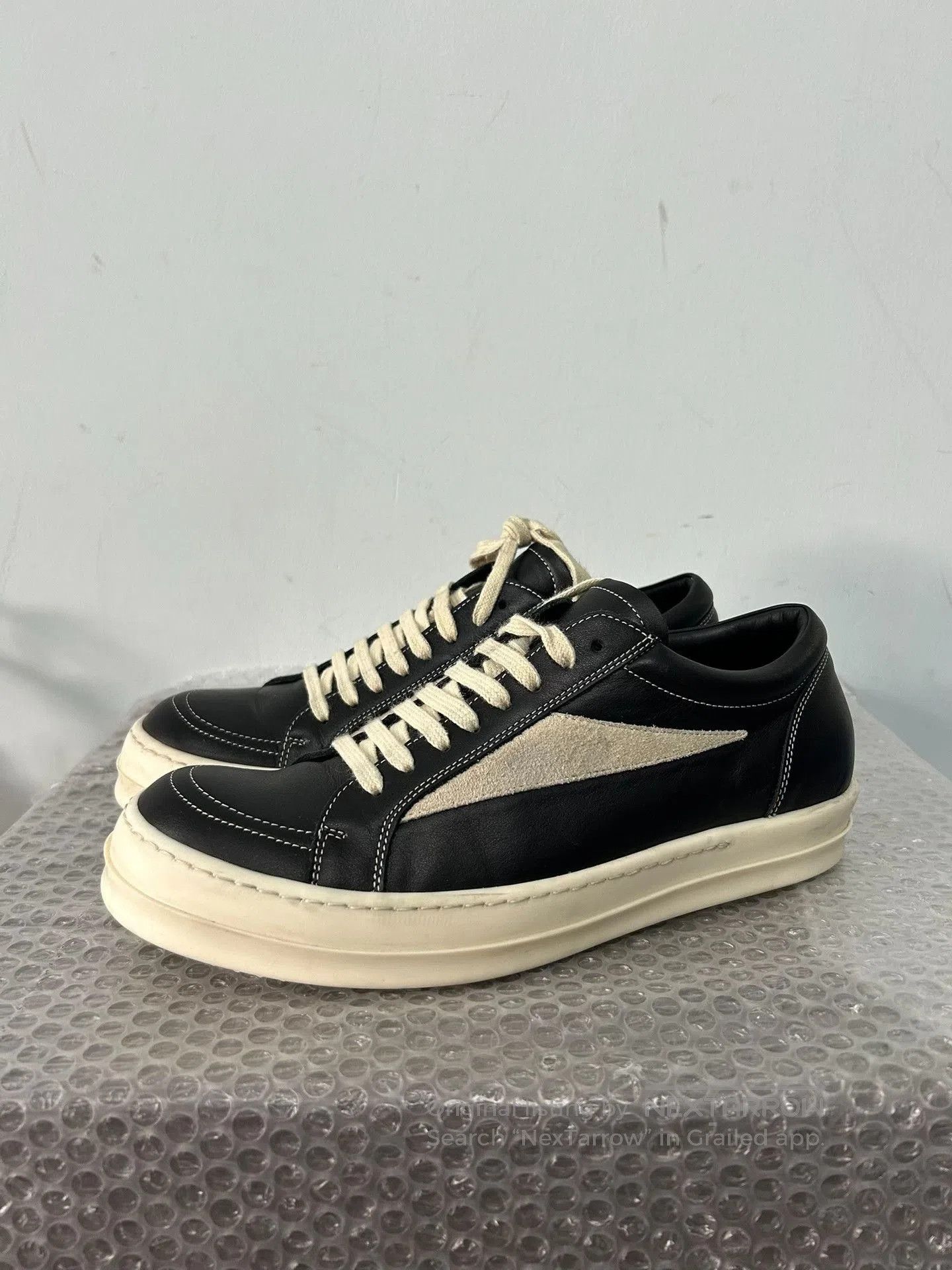 Rick Owens rick owens black leather sneakers size 41. Size US 8 / EU 41 - 1 Thumbnail