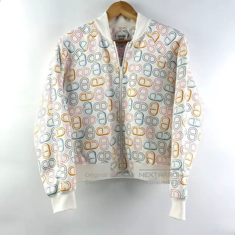 Hermes Hermes Colorful Printed Baseball Jacket Size S / US 4 / IT 40 - 1 Thumbnail
