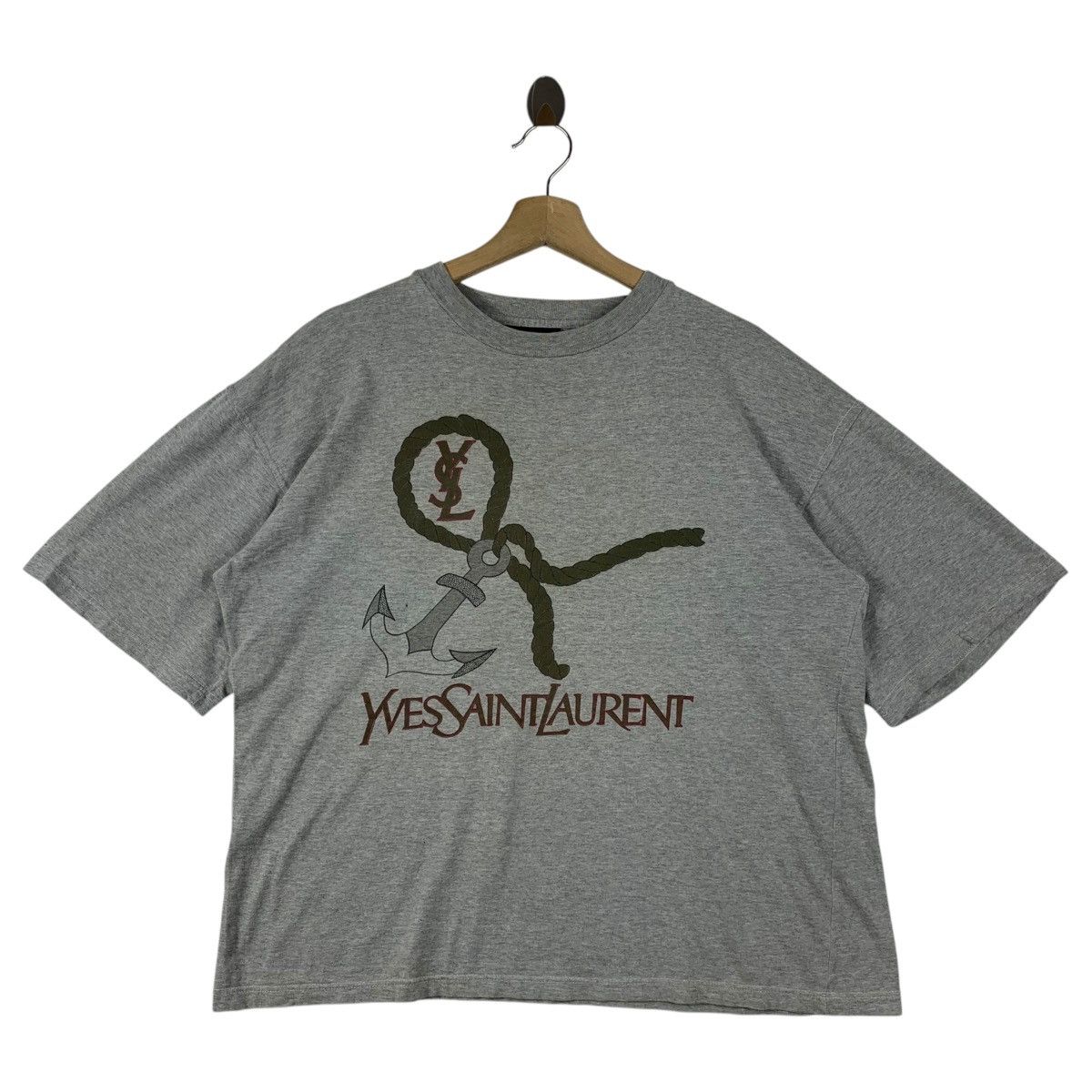 Designer × Yves Saint Laurent Vintage YVES SAINT LAURENT big logo printed tee Size US L / EU 52-54 / 3 - 1 Thumbnail