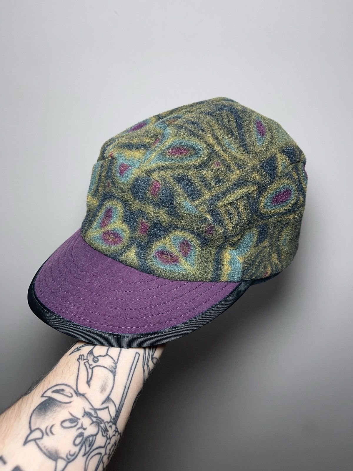 Vintage Patagonia Synchilla Duckbill Hat Adjustable Ear Flap Fleece Cap USA Sz M Vintage Patagonia Synchilla Hat Made in USA Duckbill Fleece  main image 3