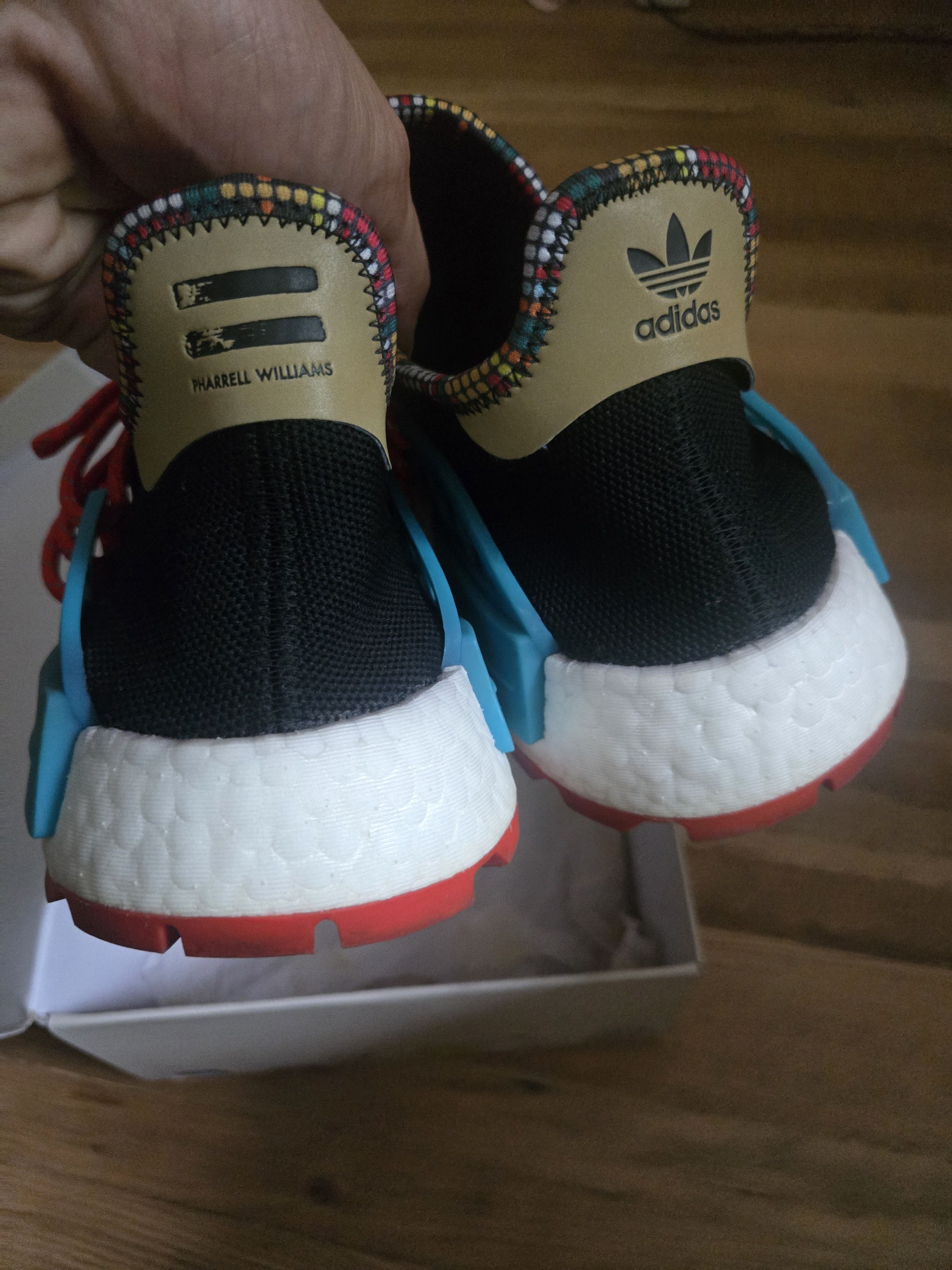 Adidas × Pharrell Pharrell NMD Hu Pack Black Size US 10.5 / EU 43-44 - 5 Thumbnail