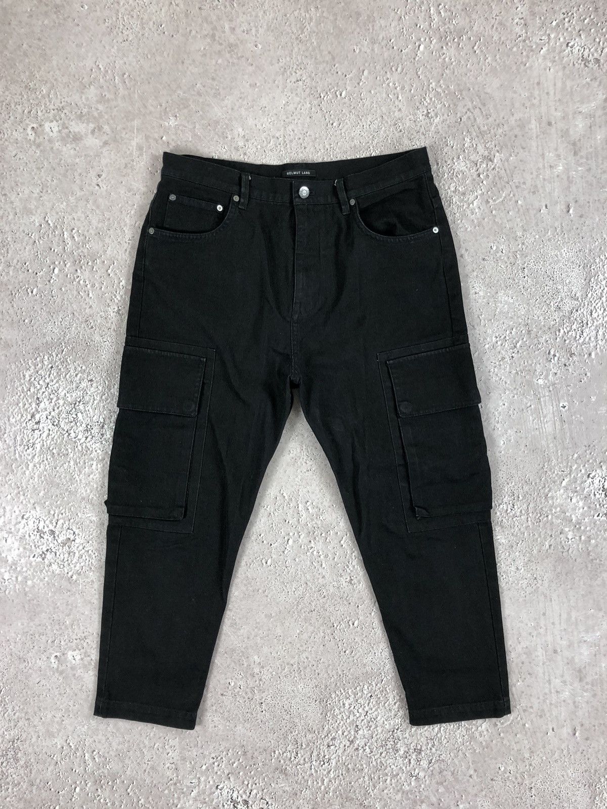 image of Helmut Lang Cargo Joggers Pants in Black, Men's (Size 31)