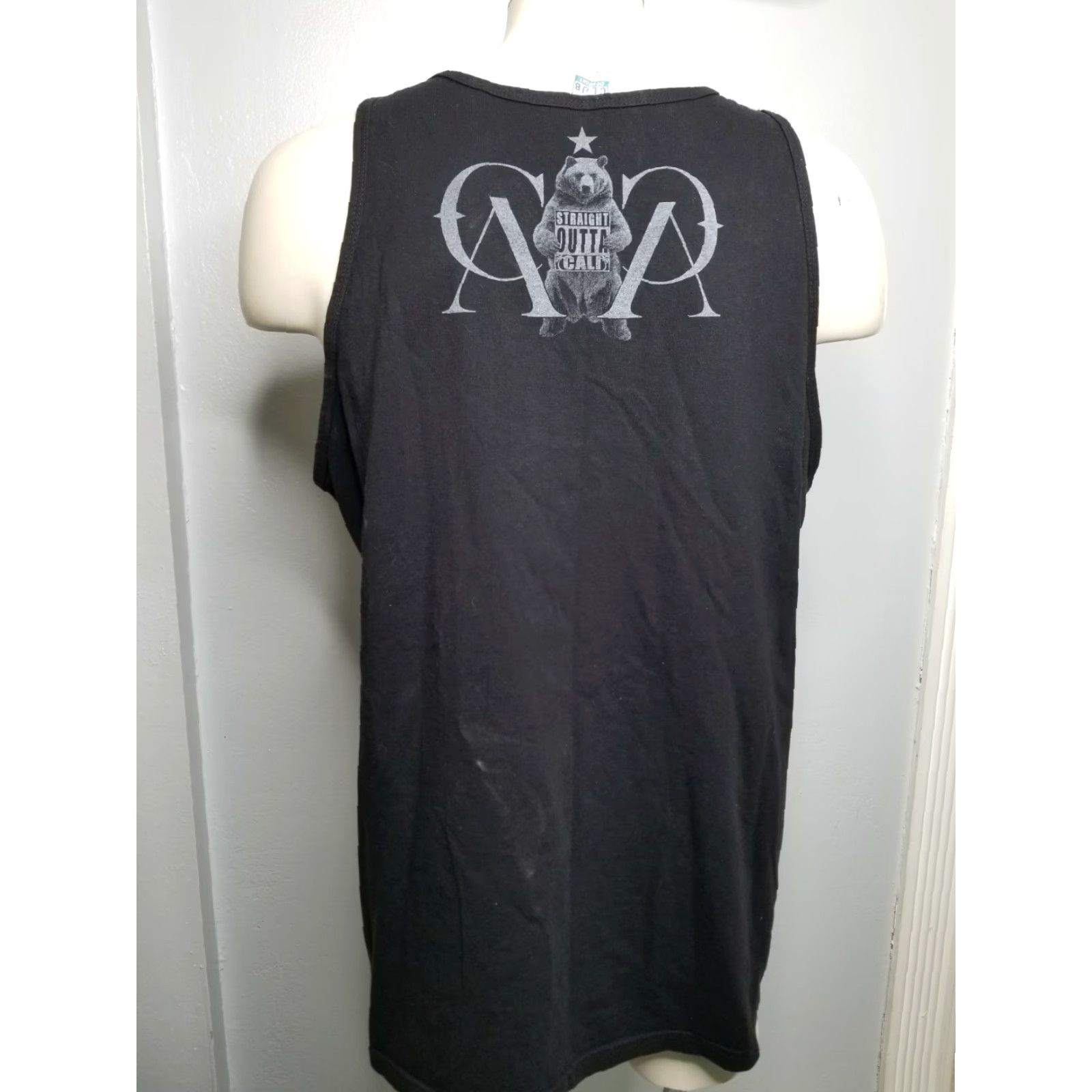 Vintage VINTAGE Retro Mens XL Straight Outta Cali Tank Top T-shirt California Double Sided Size US XL / EU 56 / 4 - 2 Thumbnail