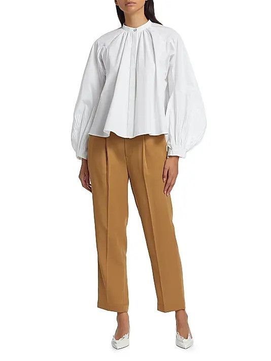 Jil Sander o1y1025 Solid Color Shirt in White Size S / US 4 / IT 40 - 5 Thumbnail