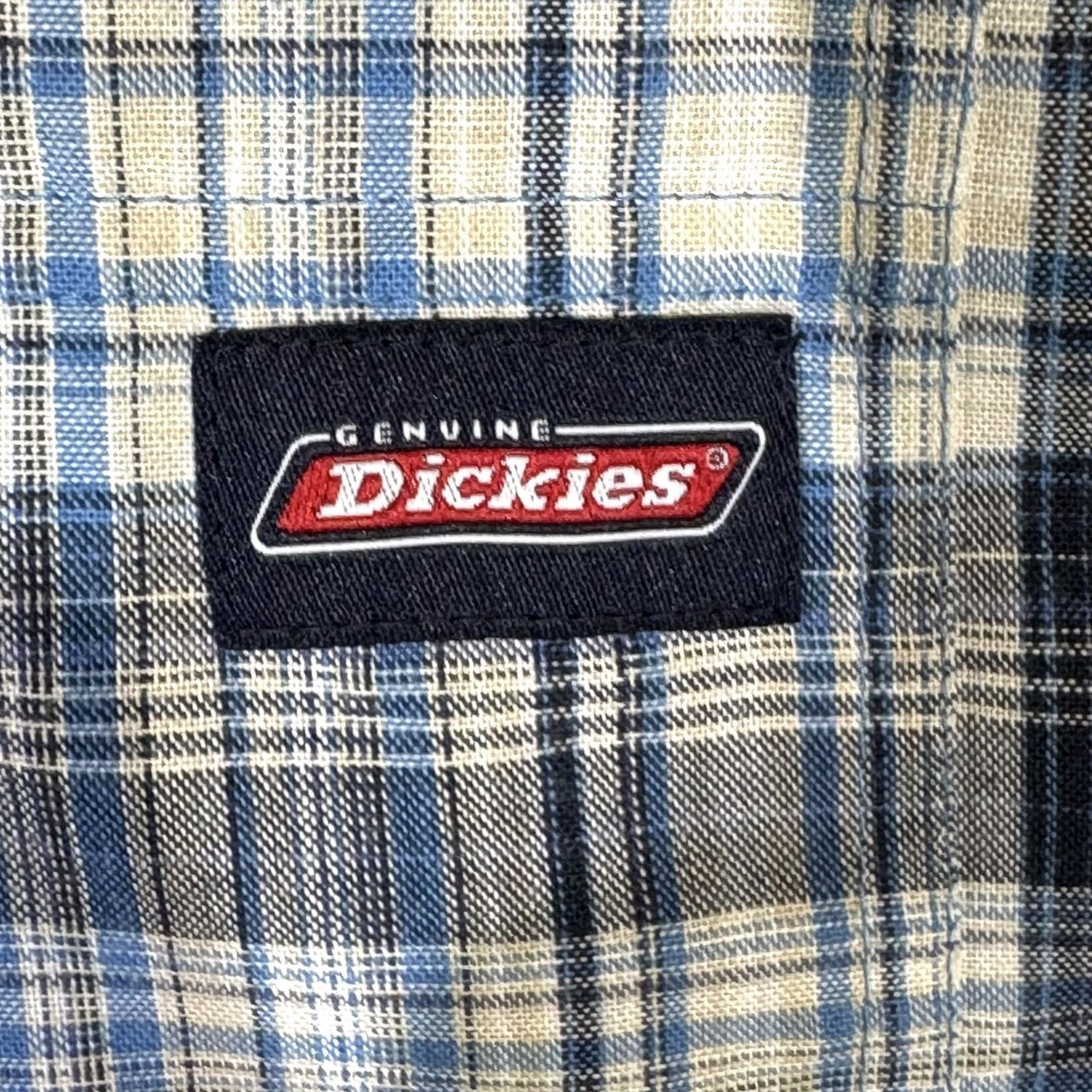 Dickies Dickies Shirt Mens XL Blue Plaid Button Down Short Sleeve Workwear Cotton Size US XL / EU 56 / 4 - 7 Thumbnail
