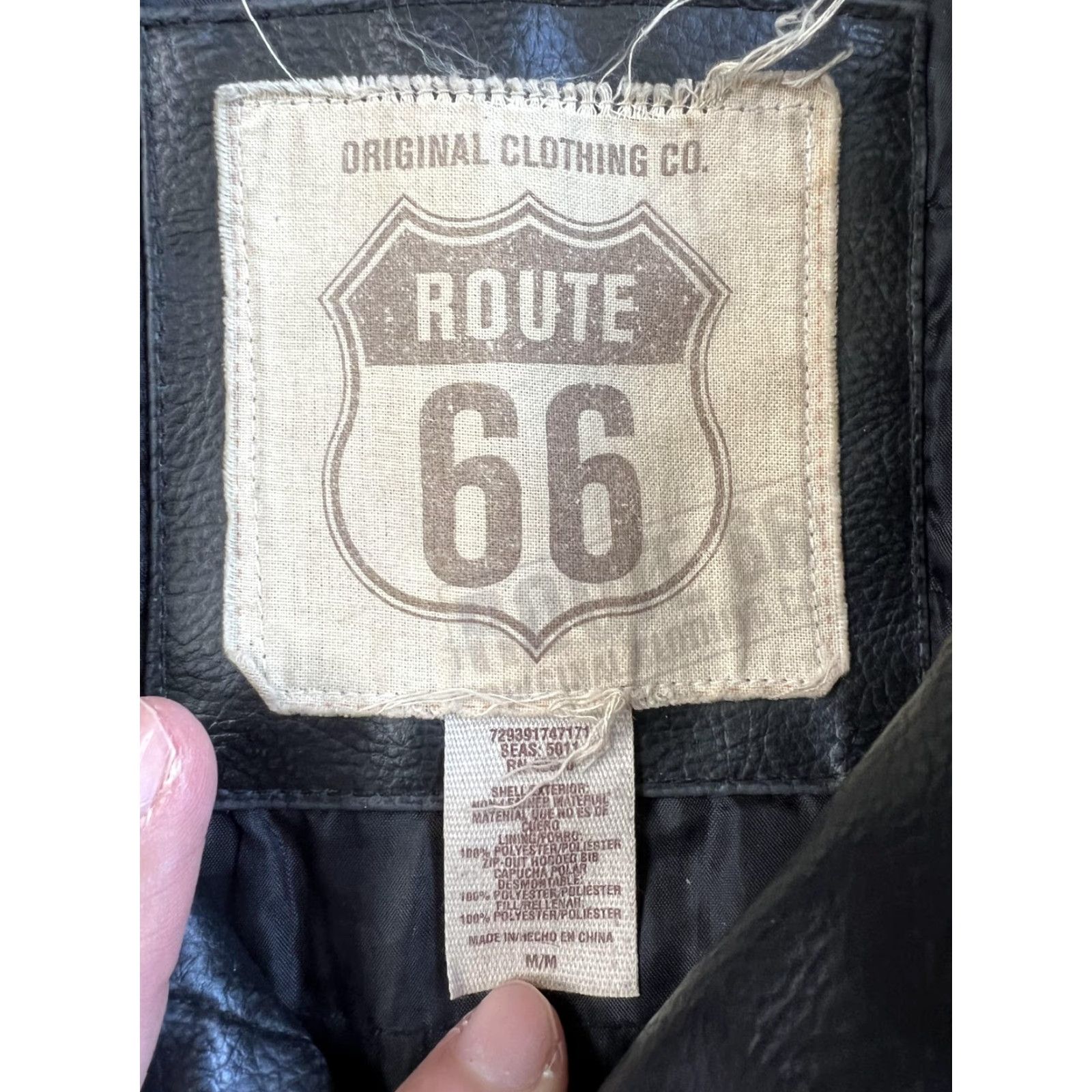 Route 66 VINTAGE Route 66 Jacket Mens M Black Faux Leather Motorcycle Lined Zip Y2K Size US M / EU 48-50 / 2 - 7 Thumbnail