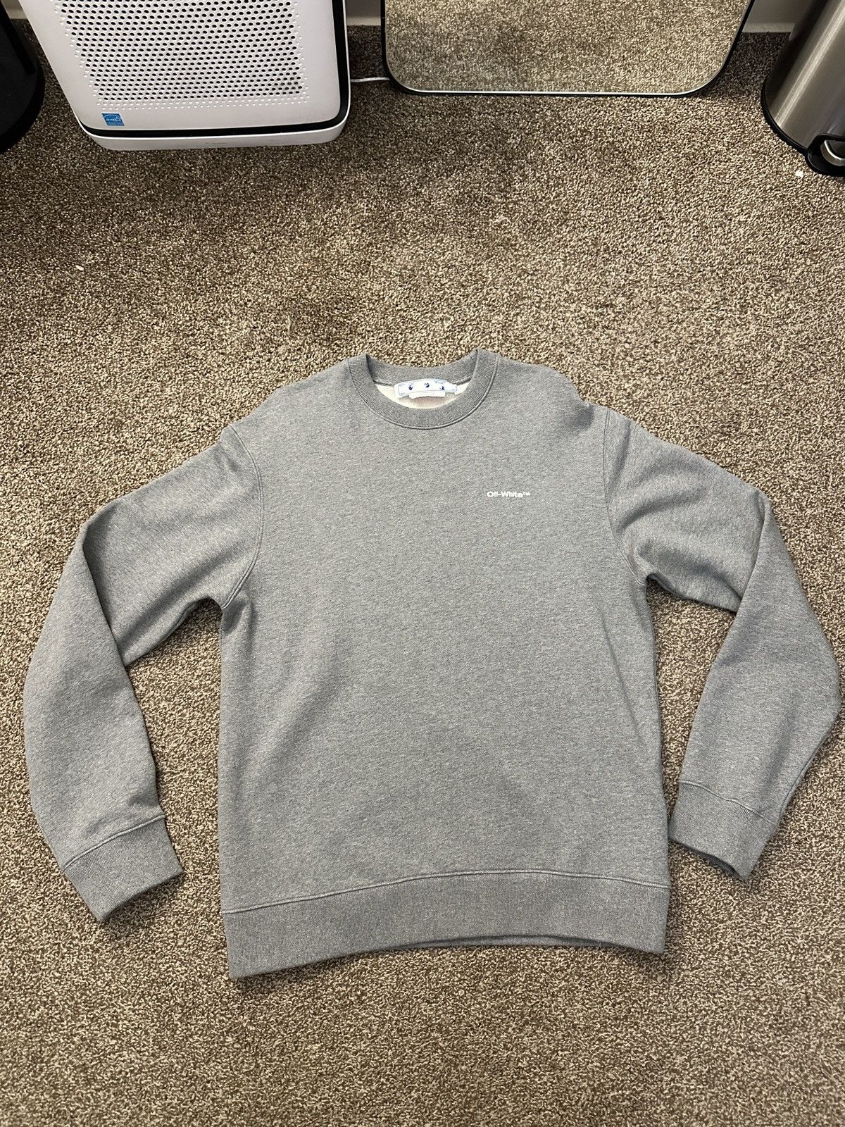 Off-White Off White Wave Diagonal Crewneck Sweatshirt Size US L / EU 52-54 / 3 - 1 Thumbnail