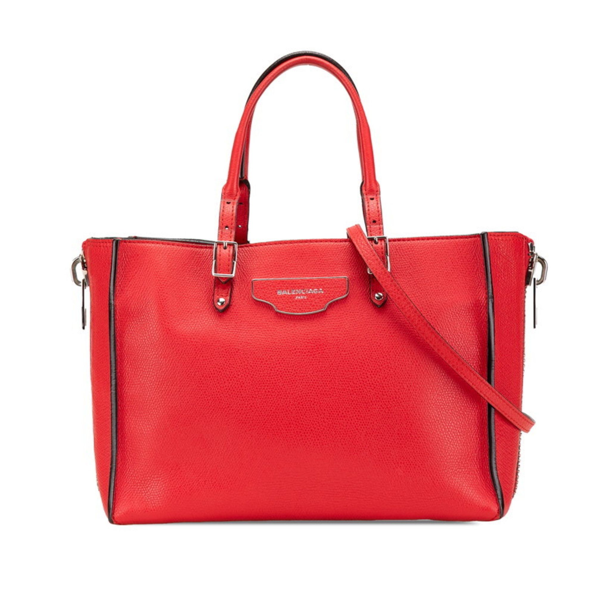 Balenciaga Balenciaga The Paper Mini Tote Bag/Shoulder Bag, 2-Way, 399531, Red Leather, Women's, BALENCIAGA Size ONE SIZE - 1 Thumbnail