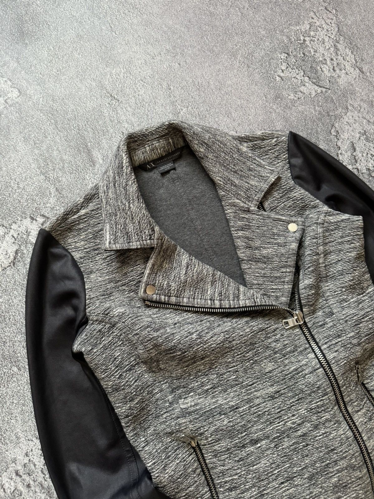 Armani Exchange × Emporio Armani × Giorgio Armani Armani exchange XS Wmns jacket style leather zip biker Size XS / US 0-2 / IT 36-38 - 2 Thumbnail