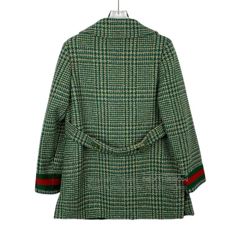 Gucci Gucci Green checkered wool lapel suit Size S / US 4 / IT 40 - 2 Thumbnail