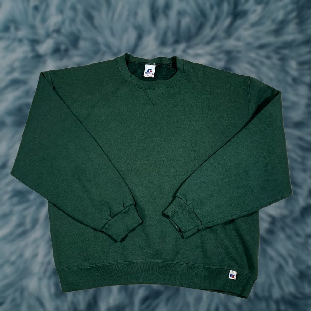 Russell Athletic VINTAGE Russell Athletic Sweatshirt Crew Neck Men's L Forest Green 90s Pullover Size US L / EU 52-54 / 3 - 1 Thumbnail