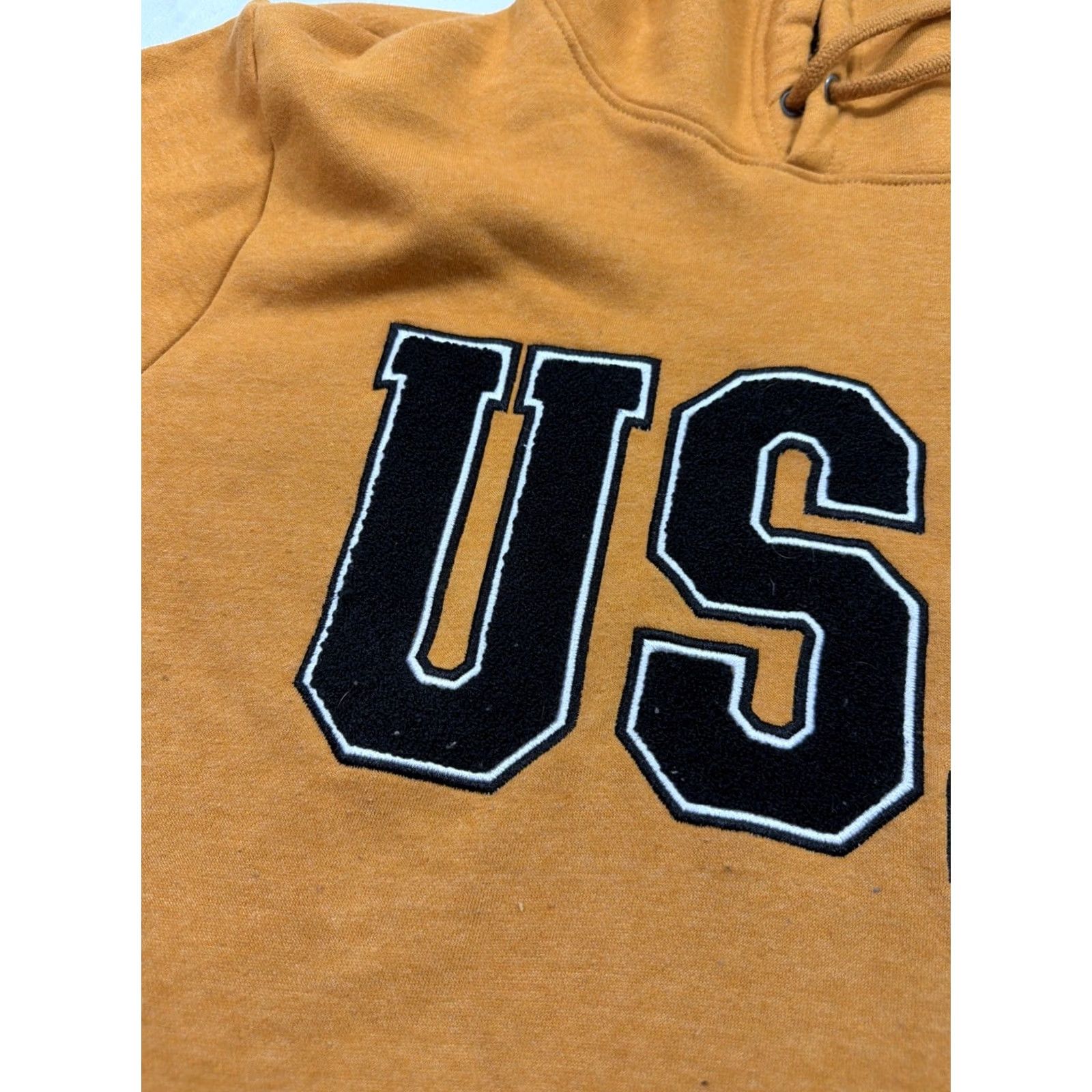 Old Navy VINTAGE Old Navy USA Graphic Hoodie Sweatshirt Mens XL Yellow Mustard Pullover Size US XL / EU 56 / 4 - 7 Thumbnail