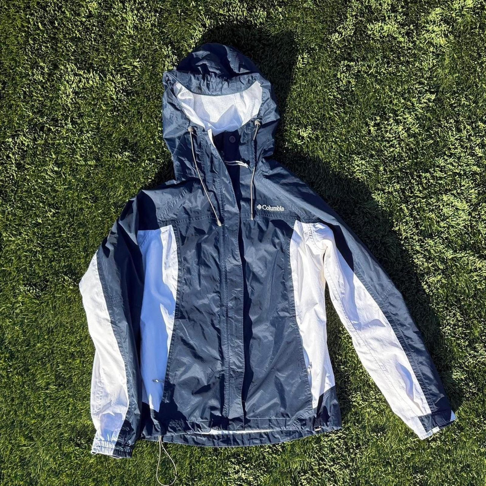 Columbia Columbia Rain Jacket Windbreaker Blue White Size women's XS Size XS / US 0-2 / IT 36-38 - 1 Thumbnail