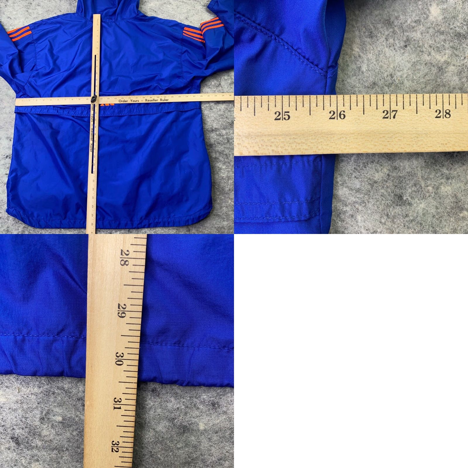 Adidas VINTAGE Adidas Jacket Mens XL Blue Windbreaker Hooded 3-Stripe 90s Y2K Zip Pockets All Seasons Size US XL / EU 56 / 4 - 10 Thumbnail