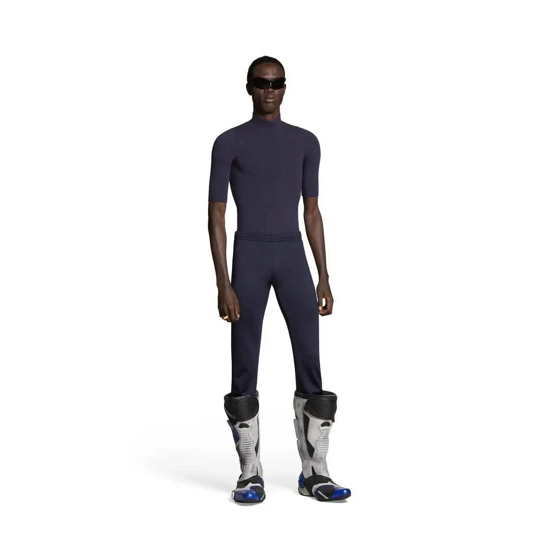 Balenciaga o1mt1gz1124 Low-Waist Fitted Pants in Navy Blue Size US 28 / EU 44 - 2 Thumbnail