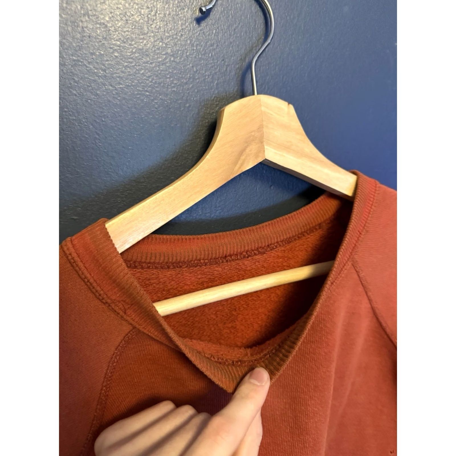 Vintage VINTAGE Orange Cotton Sweatshirt Men XL Pullover 60’s Freedom Stitch Size US XL / EU 56 / 4 - 2 Thumbnail