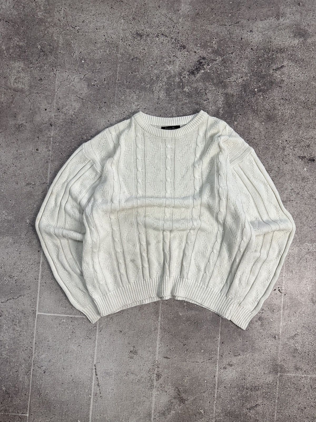 Christian Dior Monsieur × Vintage Vintage sweater Christian Dior knit stripped distressed fade Size US L / EU 52-54 / 3 - 2 Thumbnail