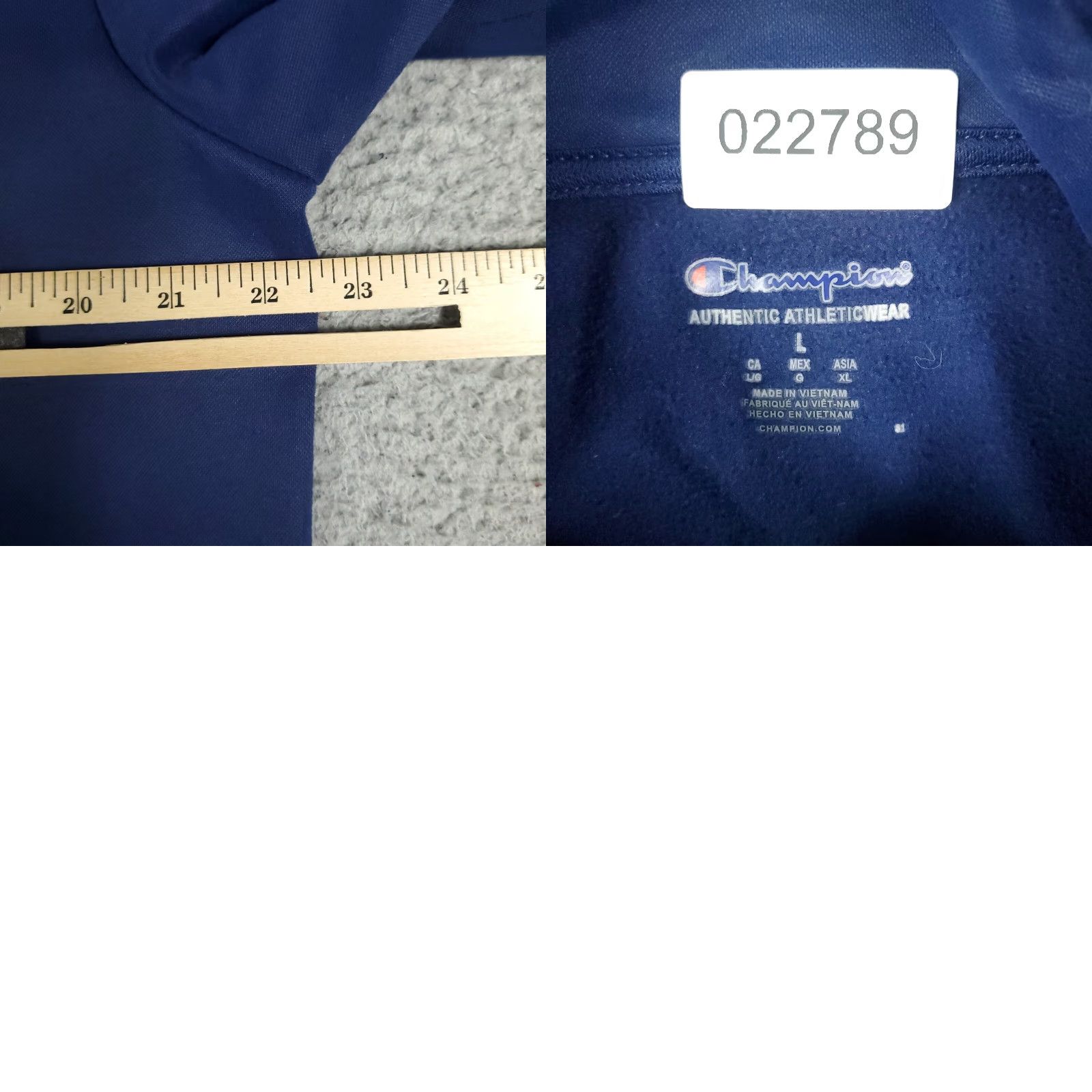 Champion Champion Sweatshirt Mens Large Blue Polyester 1/4 Zip Up Pullover Shirt Size US L / EU 52-54 / 3 - 8 Thumbnail